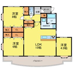 佐古駅 車移動10分  1km 3階の物件間取画像